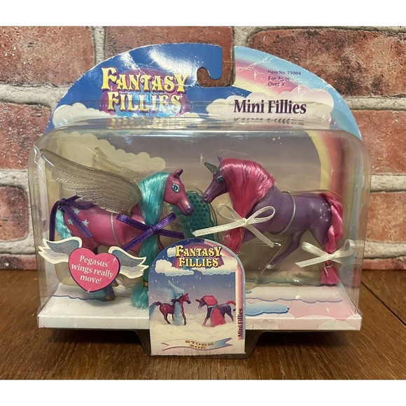 Empire Intimates Other - NEW (1996) Fantasy Fillies Mini Fillies Pegasus Horses Storm & Zoe Hard To Find